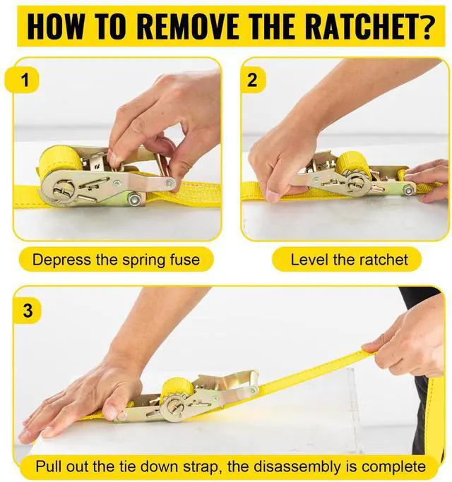 Alt view image 5 of 7 - E Track Ratchet Strap, 18PCS 2" x 15' E-Track Straps 4400 LBS Breaking Strength, with Polyester Webbing & Spring Fitting & Ratchets, Durable Tie-Downs for Motorcycles, Tire, Trailer Loads