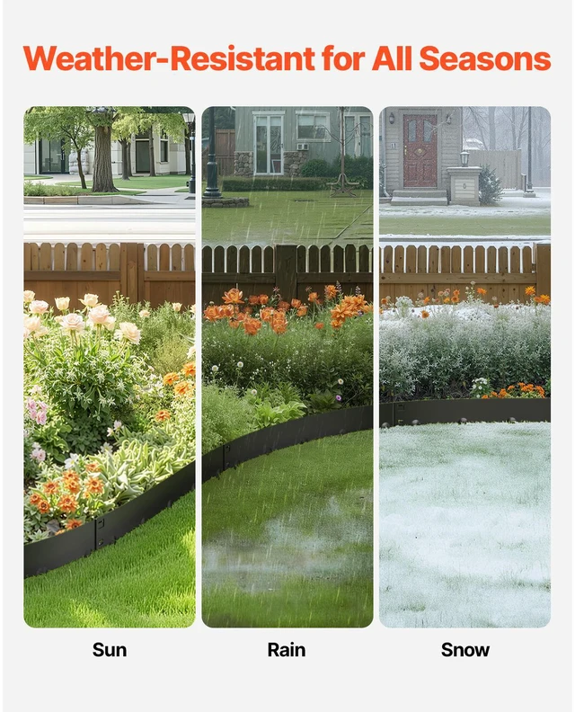 Alt view image 2 of 7 - Steel Landscape Edging 5 Packs 39 x 3in Rust-Resistant Garden Edging Border
