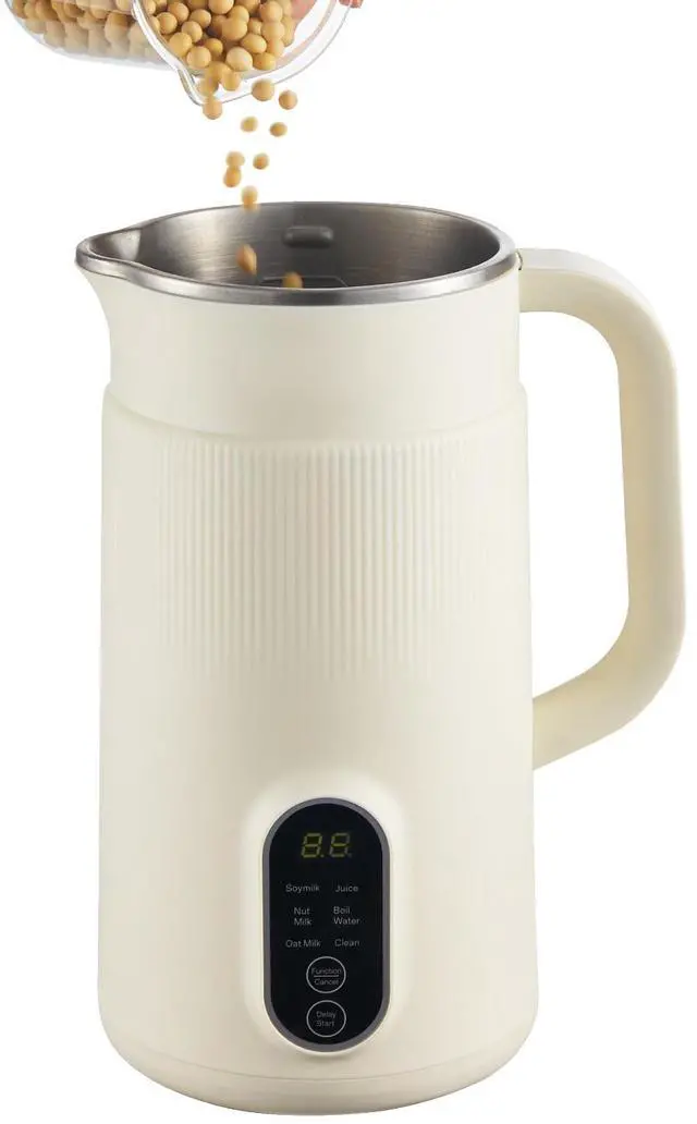 Alt view image 4 of 7 - 6-in-1 Nut Milk Maker, 20 oz Soy Milk Maker Machine with 6 Blades, for Homemade Oat, Nut, Soy, Juice, Plant-Based and Non Dairy Beverages with High-Temp Self-Cleaning, Boil Water, 12-Hour Delay