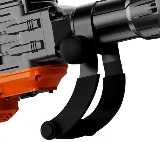 Alt view image 3 of 7 - Demolition Jack Hammer, 3500W Jack Hammer Concrete Breaker, 2pcs Chisel with Gloves & 360°C Swiveling Front Handle for Trenching, 1900 BPM Heavy Duty Electric Jack Hammer, Black