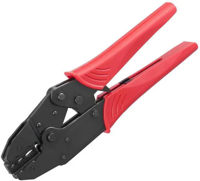 Alt view image 6 of 7 - Ratcheting Crimping Tool Set For Insulated Electrical Connectors AWG22-10 with Wire Stripper and 210pcs Heat Shrink Tubes Labor-Saving Ratcheting Wire Crimp Pliers