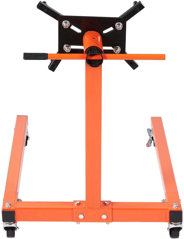 Alt view image 4 of 7 - Engine Stand, 1300 lbs (3/5 Ton) Rotating Engine Motor Stand with 360 Degree Adjustable Head, Cast Iron Motor Hoist Dolly, 4-Caster, 4 Adjustable Arms, for Vehicle Maintenance, Auto Repair