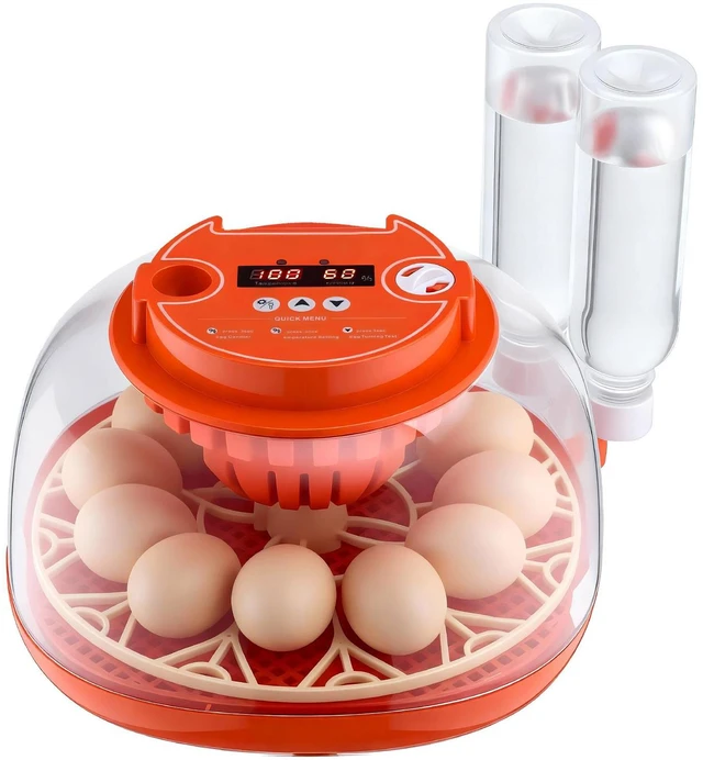 Main image of 12 Egg Incubator, Automatic Egg Turner with LED Candler, Temperature & Humidity Control, 360° View Clear Window, Poultry Eggs Incubator for Home Farm, Hatching Chicks Ducks Goose Quail