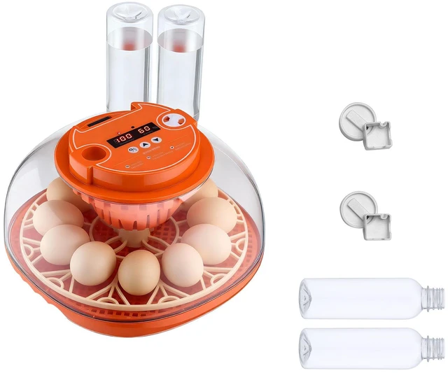 Alt view image 5 of 7 - 12 Egg Incubator, Automatic Egg Turner with LED Candler, Temperature & Humidity Control, 360° View Clear Window, Poultry Eggs Incubator for Home Farm, Hatching Chicks Ducks Goose Quail