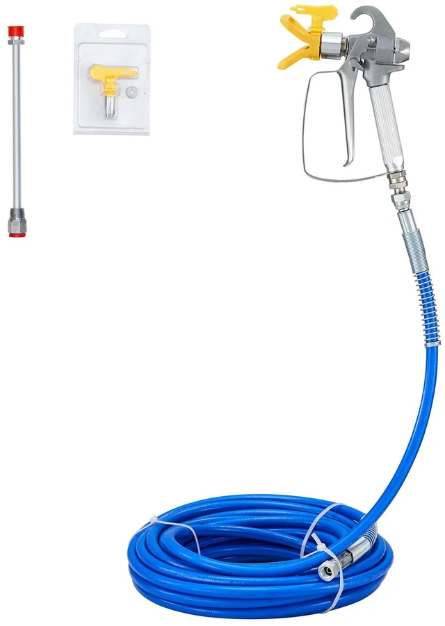 Alt view image 6 of 7 - Airless Paint Spray Hose Kit 50ft 1/4in Swivel Joint 3600psi with 517 Tip