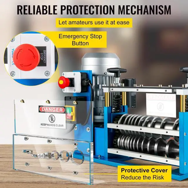 Alt view image 4 of 7 - Cable Wire Stripping Machine 0.06 inch -1.5 inch,Portable Powered Wire Stripper Machine 11 Channels 10 Blades,Automatic Wire Stripping Tool 75ft/minute,for Recycling Copper Wire