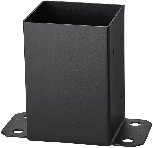 Alt view image 6 of 7 - 10 Pack 4x4 Post Base Brackets Heavy Duty Wood Post Fence Post Anchor