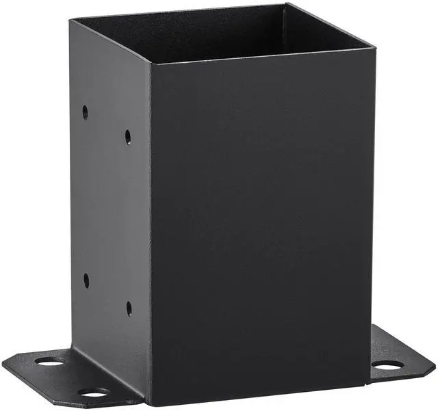 Alt view image 7 of 7 - 10 Pack 4x4 Post Base Brackets Heavy Duty Wood Post Fence Post Anchor