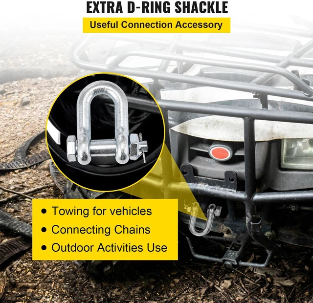 Alt view image 2 of 7 - V Bridle Chain, 5/16 in x 2 ft Bridle Tow Chain, Grade 80 V-Bridle Transport Chain, 9260 Lbs Break Strength with TJ Hooks and Crab Hooks, Heavy Duty Pear Link Connector and Chain Shorteners