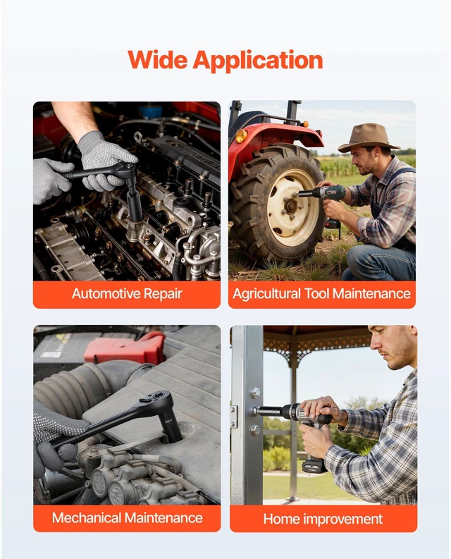 Alt view image 4 of 7 - 3/8 in Drive Impact Socket Set, 50 Piece, 6 Point Deep & Shallow Impact Sockets, SAE (5/16 in to 3/4 in) and Metric (8 to 22 mm) Sizes with 3 in & 6 in Extension Bars, Cr-V Steel, Carrying Case
