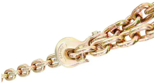 Alt view image 7 of 7 - Transport Binder Chain, 7100 lbs Working Load Limit, 3/8'' x 20' G80 Tow Chain Tie Down with Grab Hooks, DOT Certified, Galvanized Coating Manganese Steel for Dock Factory Construction Site