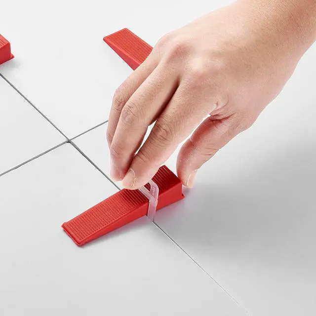 Alt view image 4 of 7 - Tile Leveling System Clips, 2000-Piece 1/16" Tile Spacers Clips Tile Tools, 1.5mm Floor Wall Spacer Tiling Tool Set, Tile Installation Tools for Professional Ceramic Tile and Stone Installation
