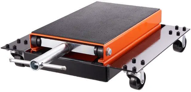 Alt view image 4 of 7 - Motorcycle Lift, 1100 LBS Motorcycle Lift ATV Scissor Lift Jack with Dolly & Hand Crank, Center Hoist Crank Stand with Wide Deck & Tool Tray for Street Bikes, Cruiser Bikes, Touring Motorcycles