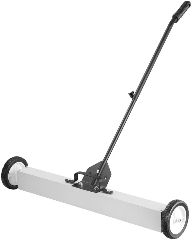 Alt view image 3 of 7 - 55Lbs Rolling Magnetic Sweeper with Wheels,Push-Type Magnetic Pick Up Sweeper, 36-inch Large Magnet Pickup Lawn Sweeper with Telescoping Handle, Easy Cleanup of Workshop Garage Yard