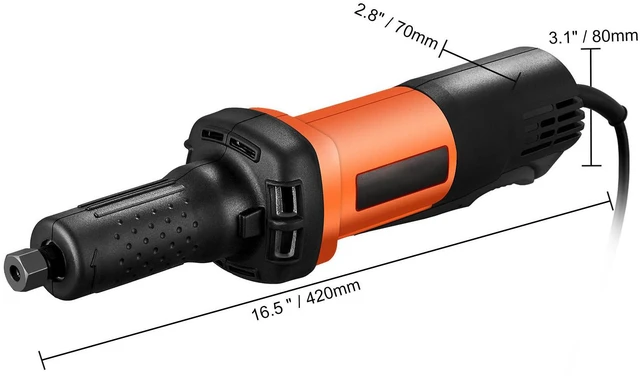 Alt view image 5 of 7 - Die Grinder, 1/4" Collet Variable Speed (10000-28000RPM), Heavy Duty Electric, Ergonomic Grip for Rust Removal, Grinding, Cutting, Polishing, Welding Repair, Deburring, with 1/4" & 1/8" Collets