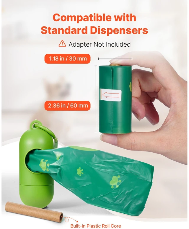 Alt view image 4 of 7 - Thick Dog Poop Bags 270PCS Unscented Biodegradable Pet Waste Bags Refill Rolls