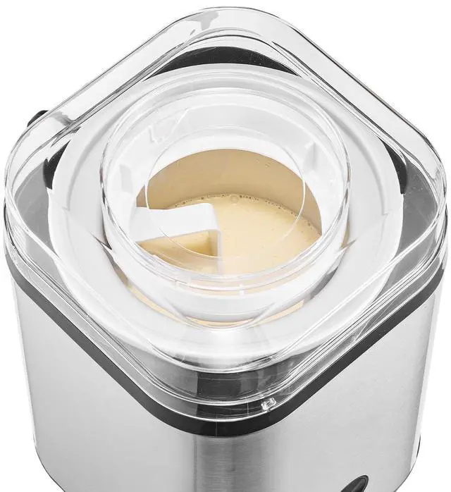 Alt view image 2 of 7 - Ice Cream Maker, 2.11 Qt. Large Capacity, Electric Automatic Ice-Cream Machine, with Easy Operation & Cleaning, Stainless Steel Shell, for Homemade Frozen Yogurt, Fruit Sorbet, Gelato, Silver