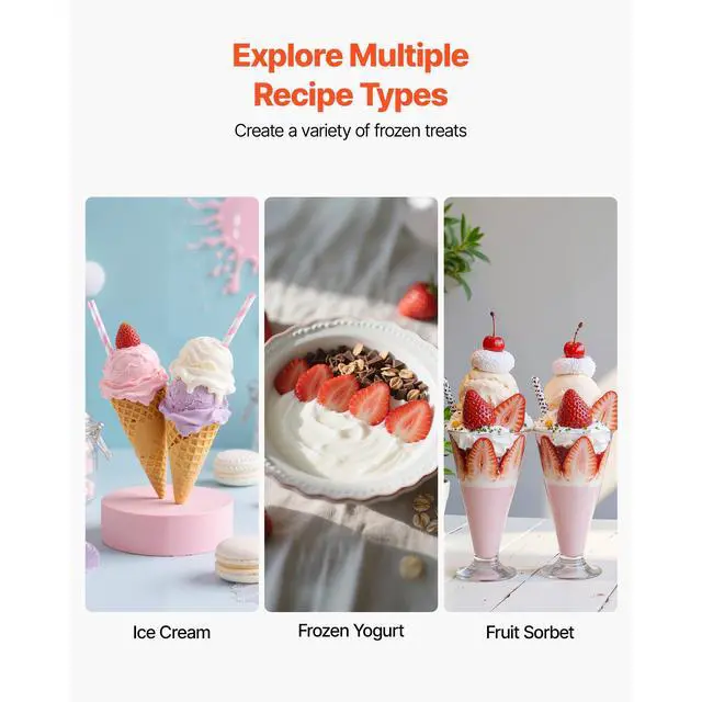 Alt view image 7 of 7 - Ice Cream Maker, 2.11 Qt. Large Capacity, Electric Automatic Ice-Cream Machine, with Easy Operation & Cleaning, Stainless Steel Shell, for Homemade Frozen Yogurt, Fruit Sorbet, Gelato, Silver