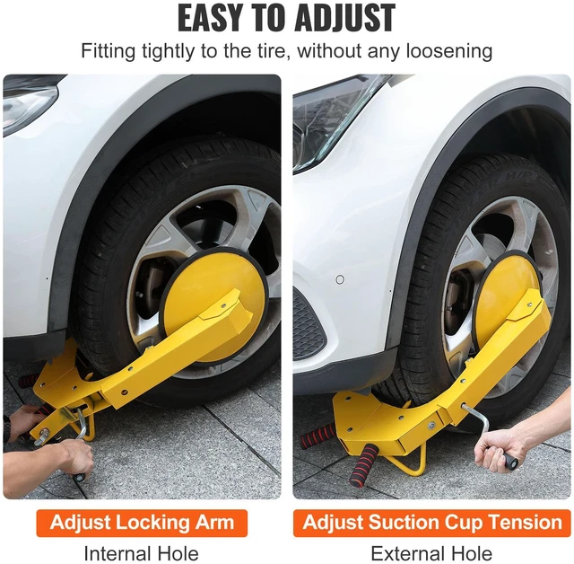 Alt view image 2 of 7 - Wheel Lock Clamp, 2-Pack Trailer Wheel Lock, Heavy-Duty Anti Theft Tire Lock, Trailer Wheel Locks for RV Trailers, Cars, Trucks, SUVs