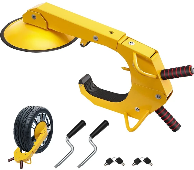 Alt view image 3 of 7 - Wheel Lock Clamp, 2-Pack Trailer Wheel Lock, Heavy-Duty Anti Theft Tire Lock, Trailer Wheel Locks for RV Trailers, Cars, Trucks, SUVs