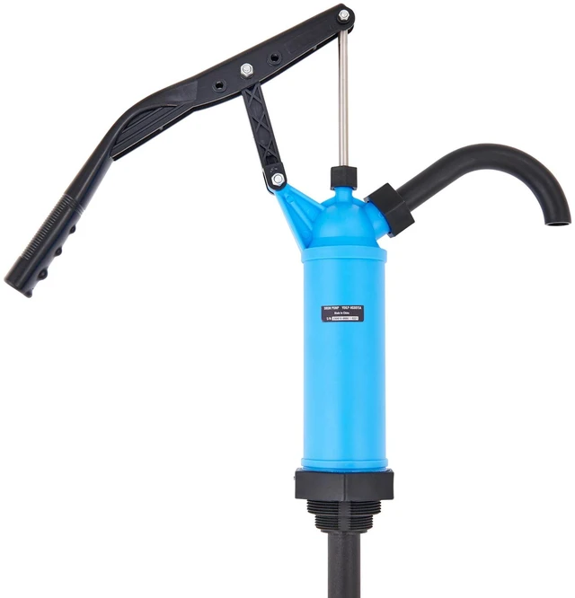 Alt view image 2 of 7 - Drum Pump, 9.5 oz. Per Stroke, Lever-Action Barrel Pump, Fits 5-55 Gallon Drums with 3-Section Suction Tube Assembly & Hose, Hand Operated, Designed to Transfer Water, Alcohol, Corrosive Liquids