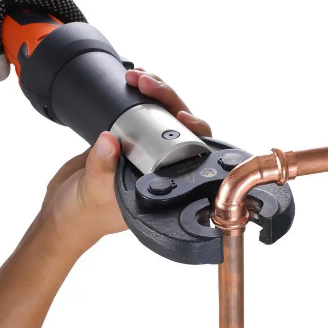Alt view image 4 of 7 - Pro Press Tool Pipe Crimping Kit Press Tool Battery Kit 1/2" 3/4" 1" Jaw