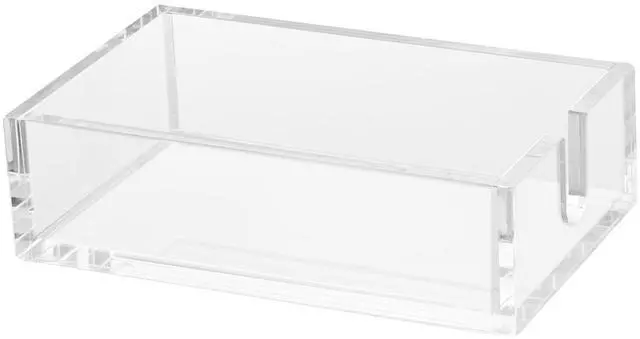 Alt view image 2 of 7 - Acrylic Napkin Holder, 9.1 x 5.5 x 2.6 inch, Clear Bathroom Guest Towel Storage Tray with U-Shaped Opening, Disposable Paper Towel Holder for Bathroom Kitchen Parties Weddings & Various Events