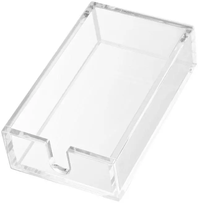 Alt view image 7 of 7 - Acrylic Napkin Holder, 9.1 x 5.5 x 2.6 inch, Clear Bathroom Guest Towel Storage Tray with U-Shaped Opening, Disposable Paper Towel Holder for Bathroom Kitchen Parties Weddings & Various Events