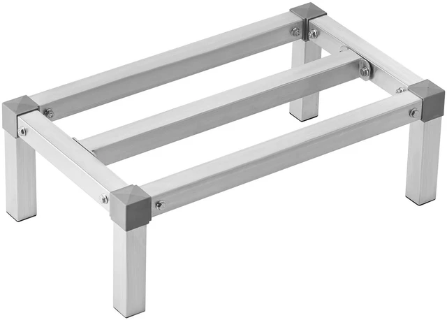 Alt view image 7 of 7 - Newly UpgradedAluminum Dunnage Rack Stationary Dunnage Rack 24 x 14 x 8 Storage Rack