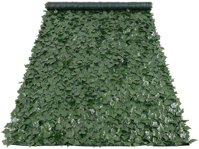 Alt view image 2 of 7 - Ivy Privacy Fence, 59 x 158in Artificial Green Wall Screen, Greenery Ivy Fence w/ Mesh Cloth Backing and Strengthened Joint, Faux Hedges Vine Leaf Decoration for Outdoor Garden, Yard, Balcony