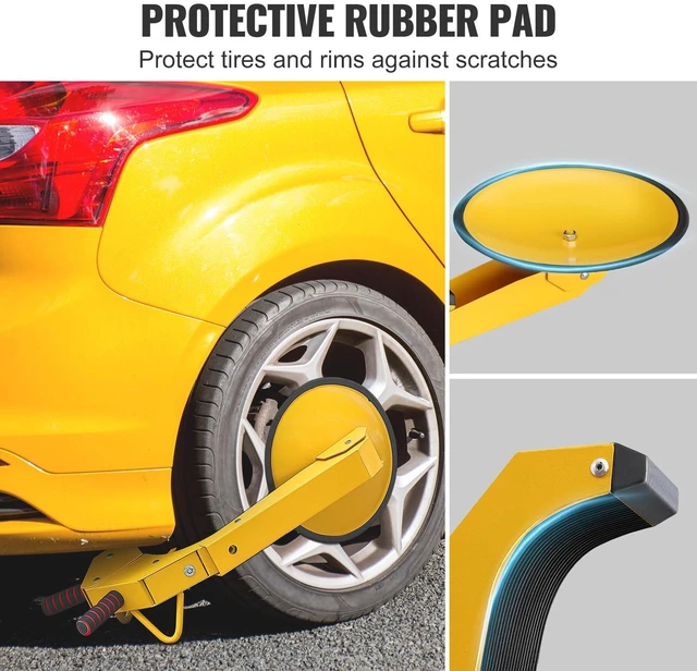 Alt view image 4 of 7 - Wheel Lock Clamp, 2-Pack Trailer Wheel Lock, Heavy-Duty Anti Theft Tire Lock, Trailer Wheel Locks for RV Trailers, Cars, Trucks, SUVs