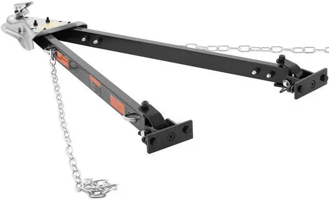 Alt view image 7 of 7 - Tow Bar, 5500 lbs Towing Capacity with Chains, Powder-Coating Alloy Steel Bumper-Mounted Universal Towing Bar, Coupler Fits 2-Inch Ball Hitch, 39.4-Inch Opening Width, for RV Car Trailer Truck