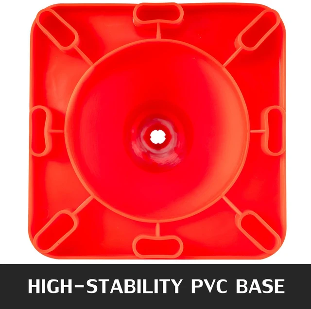 Alt view image 7 of 7 - 12Pack 18" Traffic Cones, Safety Road Parking Cones PVC Base,Traffic Cone with Reflective Collars, Hazard Construction Cones for Home Traffic Parking