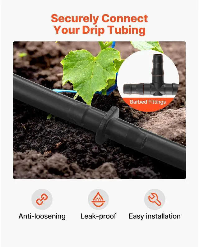 Alt view image 3 of 7 - 300Pcs Drip Irrigation Fitting Parts Kit for 1/4" Tubing for Yard Garden Lawn