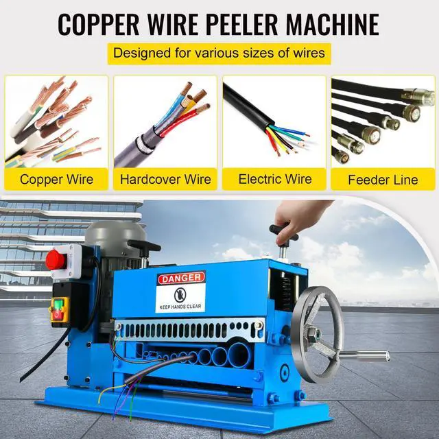 Alt view image 5 of 7 - Wire Stripping Machine DA 0.06 inch -1.5 inch,Wire Stripper Machine 11 Channels 10 Blades, Automatic Wire Stripping Tool with Manual Hand Cranked Industrial for Recycling Copper Wire