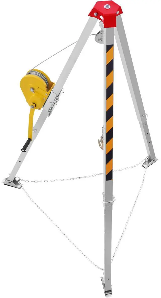 Main image of 2600 lbs Winch Confined Space Tripod Kit, Confined Space Tripod 8' Legs and 98' Cable, Confined Space Rescue Tripod 33' Fall Protection with Blower, Gas detector, Harness.