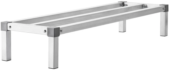 Alt view image 4 of 7 - Newly UpgradedAluminum Dunnage Rack Stationary Dunnage Rack 48 x 14 x 8 Storage Rack