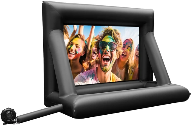 Alt view image 4 of 7 - Inflatable Movie Screen 24FT Inflatable Projector Screen for outside with 360W Air Blower Inflatable Screen Oxford Fabric Material Blow Up Screen for Outdoor Movie Supports Front/Rear Projection