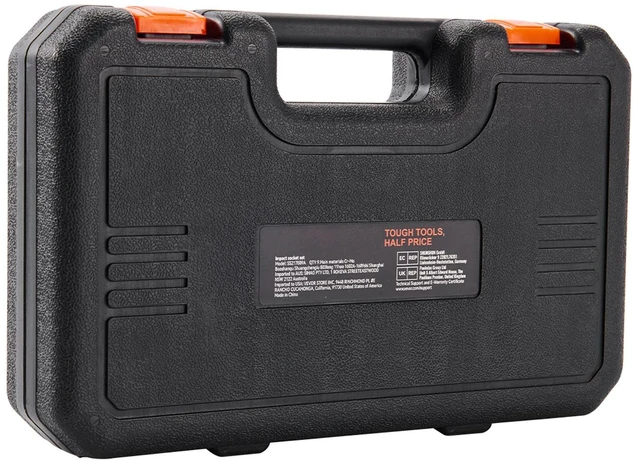 Alt view image 4 of 7 - 1/2" Drive Impact Socket Set, 9 Piece Deep Socket Set Metric 29-38mm, 6 Point Cr-Mo Alloy Steel for Auto Repair, Easy-to-Read Size Markings, Rugged Construction, Includes Storage Case