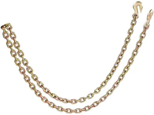 Alt view image 3 of 7 - Binder Chain G80 Tie Down Tow Chain with Two Hooks 3/8" x 10.3' 7100 lbs