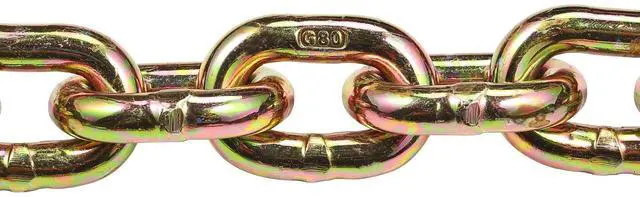 Alt view image 6 of 7 - Binder Chain G80 Tie Down Tow Chain with Two Hooks 3/8" x 10.3' 7100 lbs