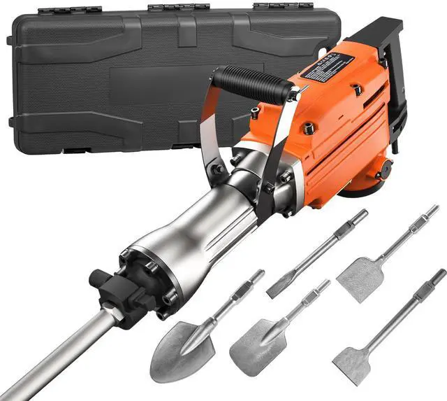 Main image of Demolition Jack Hammer Concrete Breaker 2200W Electric Hammer 2 Chisel Bits