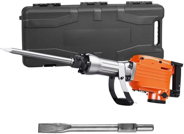 Alt view image 7 of 7 - Demolition Jack Hammer Concrete Breaker 2200W Electric Hammer 2 Chisel Bits