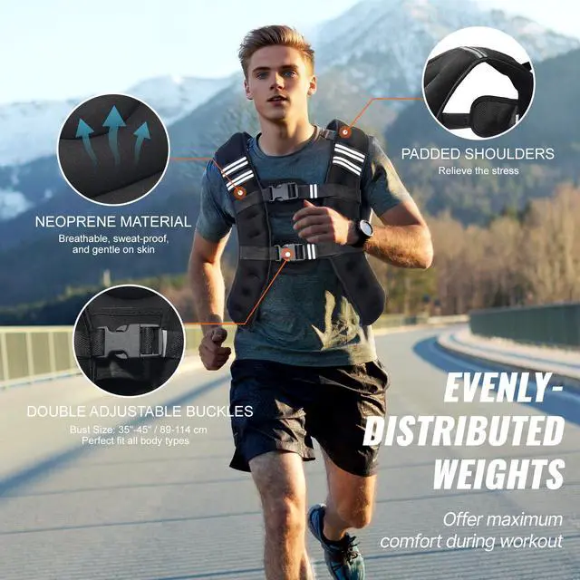 Alt view image 4 of 7 - 20lb Weighted Vest for Men Women Workout Equipment for Strength Training