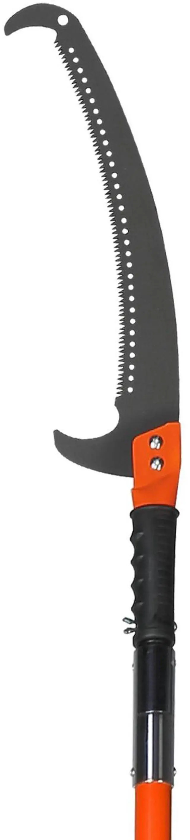 Alt view image 3 of 7 - Manual Pole Saw, 7.3-27 ft Extendable Tree Pruner, Sharp Steel Blade High Branches Trimming, Manual Branch Trimmer with Lightweight 8 Fiberglass Handles, for Pruning Palms and Shrubs