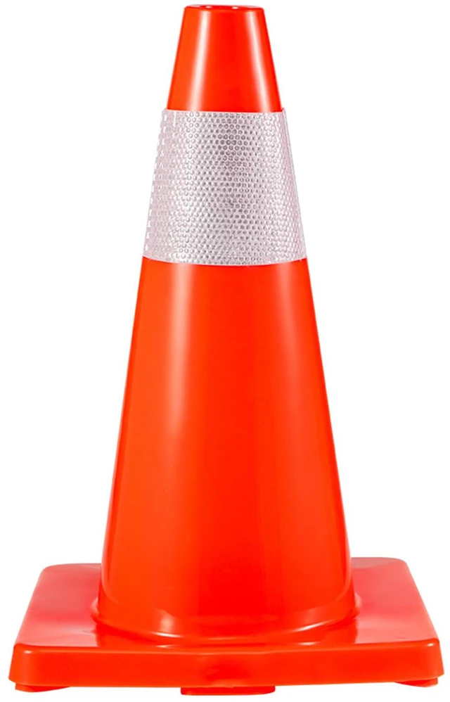 Alt view image 4 of 7 - 12Pack 18" Traffic Cones, Safety Road Parking Cones PVC Base,Traffic Cone with Reflective Collars, Hazard Construction Cones for Home Traffic Parking
