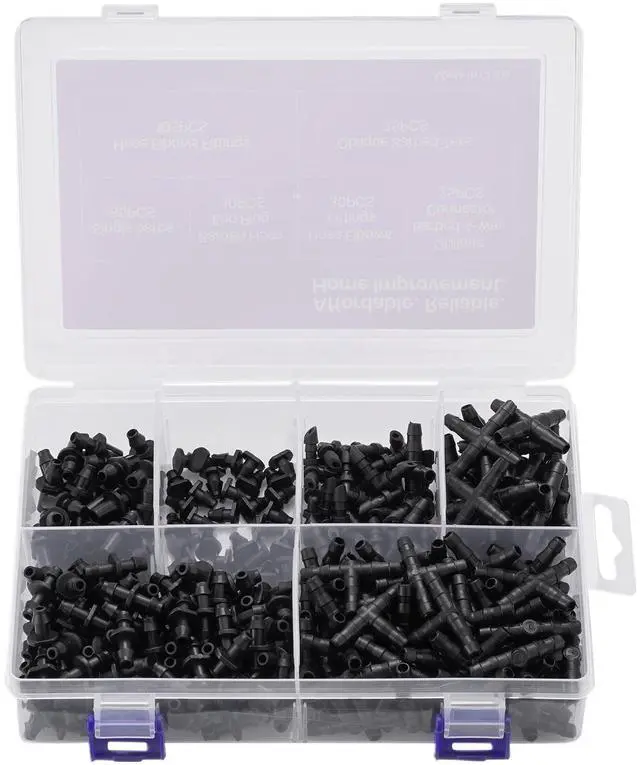 Alt view image 7 of 7 - 300Pcs Drip Irrigation Fitting Parts Kit for 1/4" Tubing for Yard Garden Lawn