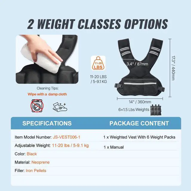 Alt view image 3 of 7 - 11-20lb Adjustable Weighted Vest for Men Women Strength Training Running