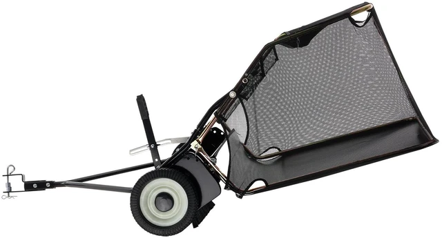 Alt view image 6 of 7 - 42 Inch Lawn Sweeper Tow Behind, 12 cu.ft. Large Pull Behind Grass Sweeper, Heavy Duty Leaf & Grass Collector with Dumping Rope Design, Adjustable Sweeping Height for Picking Up Debris & Grass