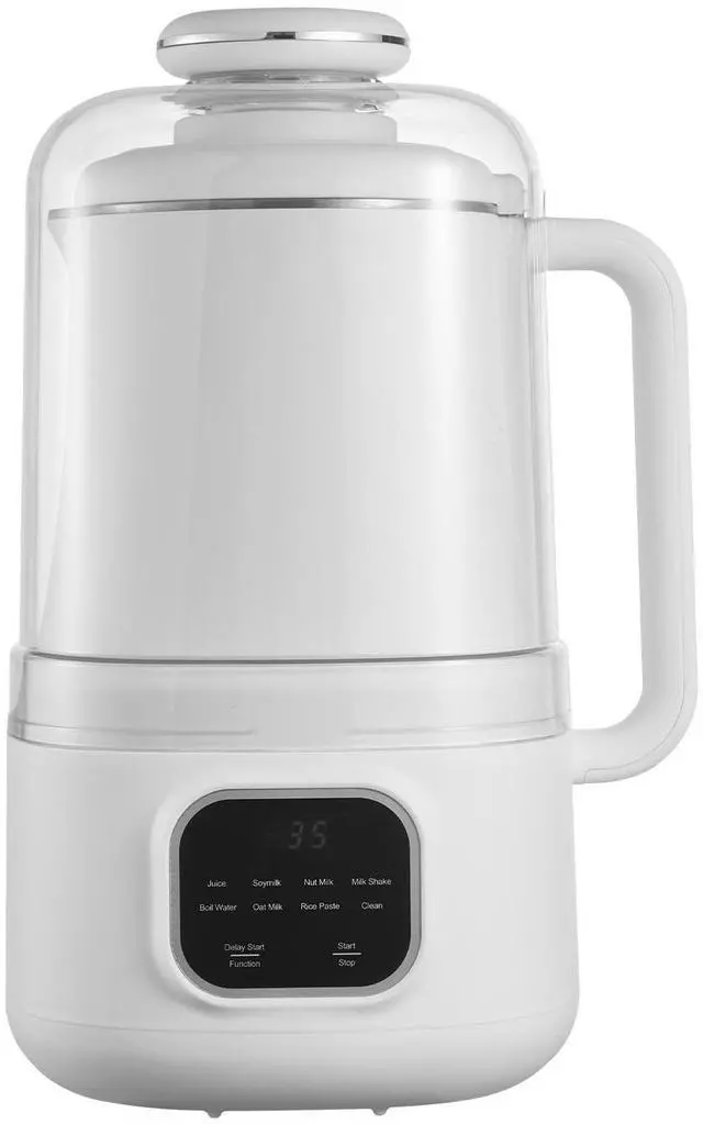 Alt view image 7 of 7 - 8-in-1 Nut Milk Maker, 34 oz Soy Milk Maker with 200W Blending, for Homemade Oat, Nut, Soy, Juice, Milkshake, Rice Cereal, Plant-Based Beverages with Self-Cleaning, Boil Water, 12-Hour Delay